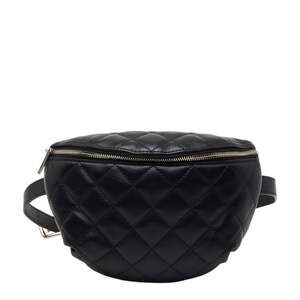 CHANEL Uniform Matelasse Body Bag/Waist Bag in Black Lambskin for Women